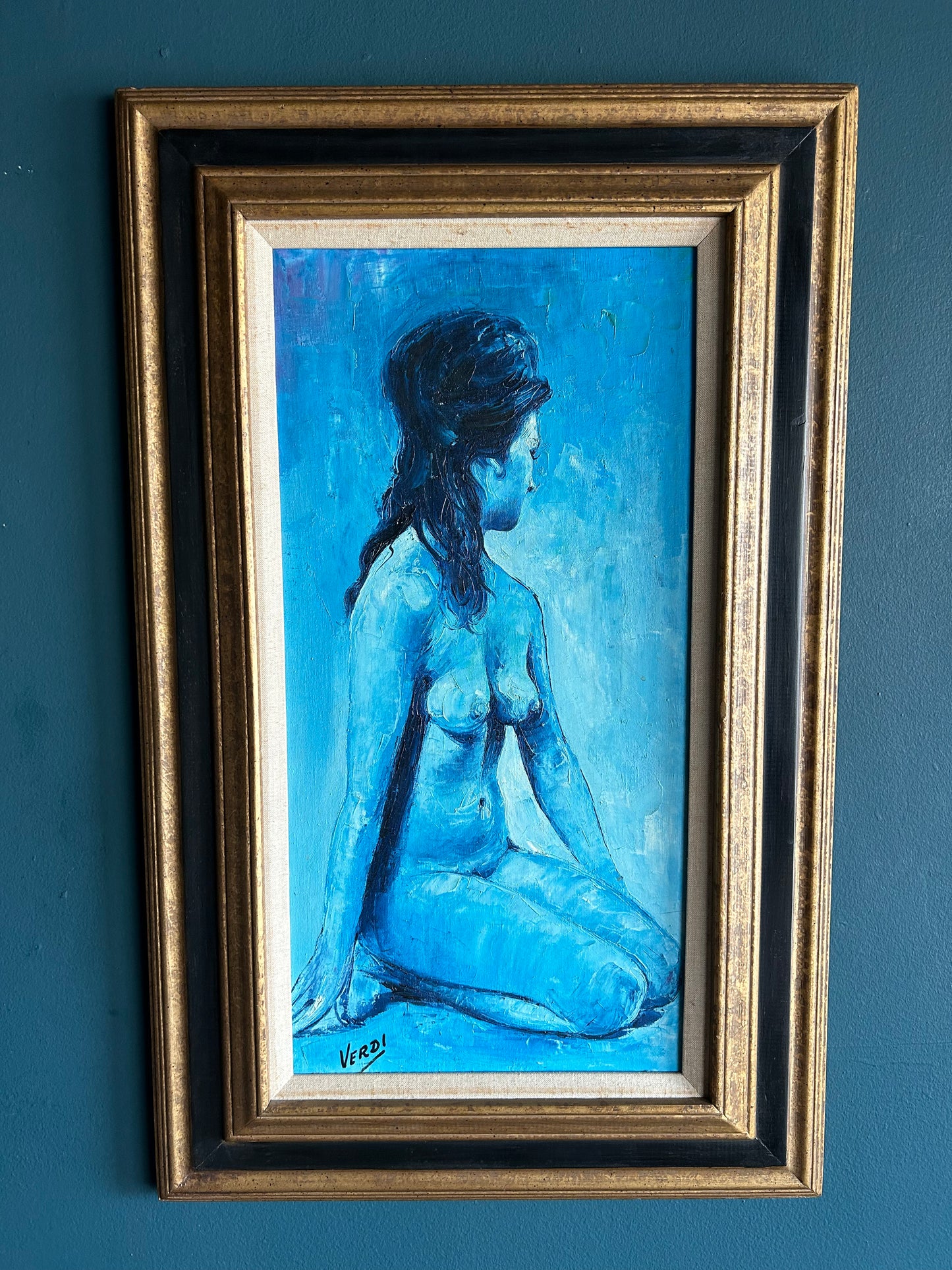 original oil nude figure