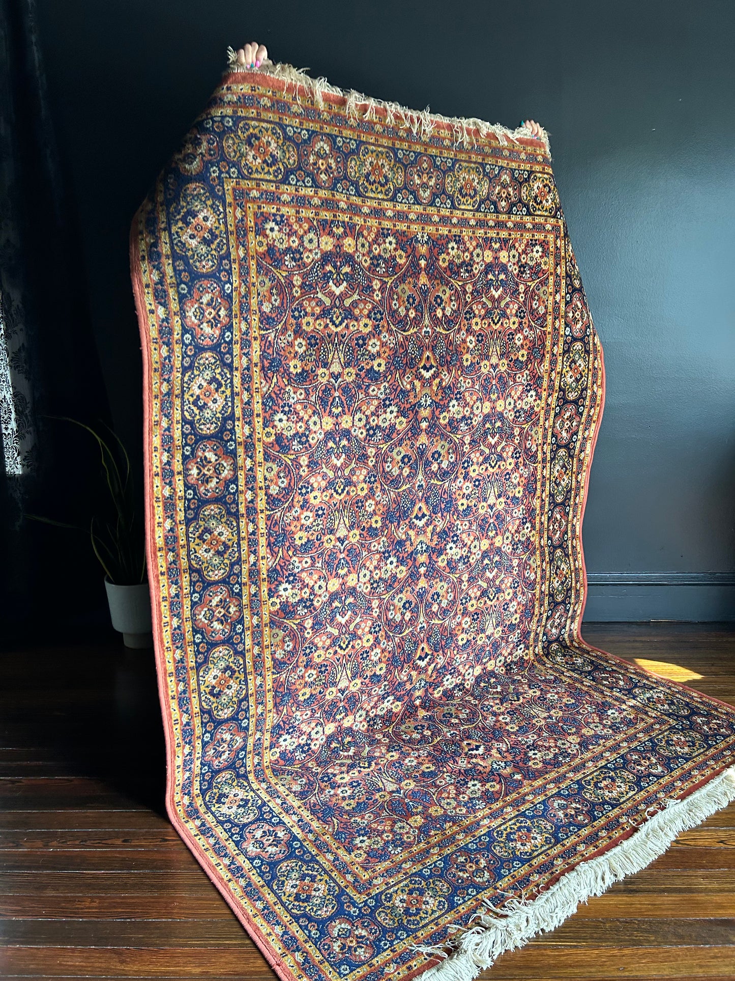 ornate tabriz-style rug