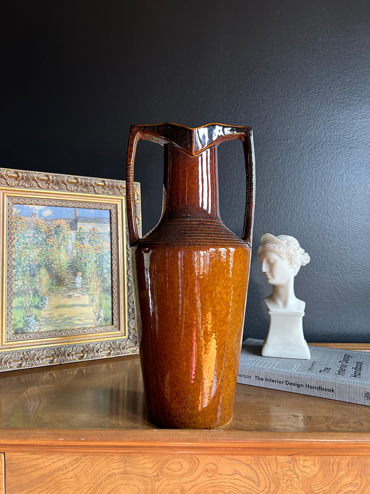 vintage Egyptian revival handled urn