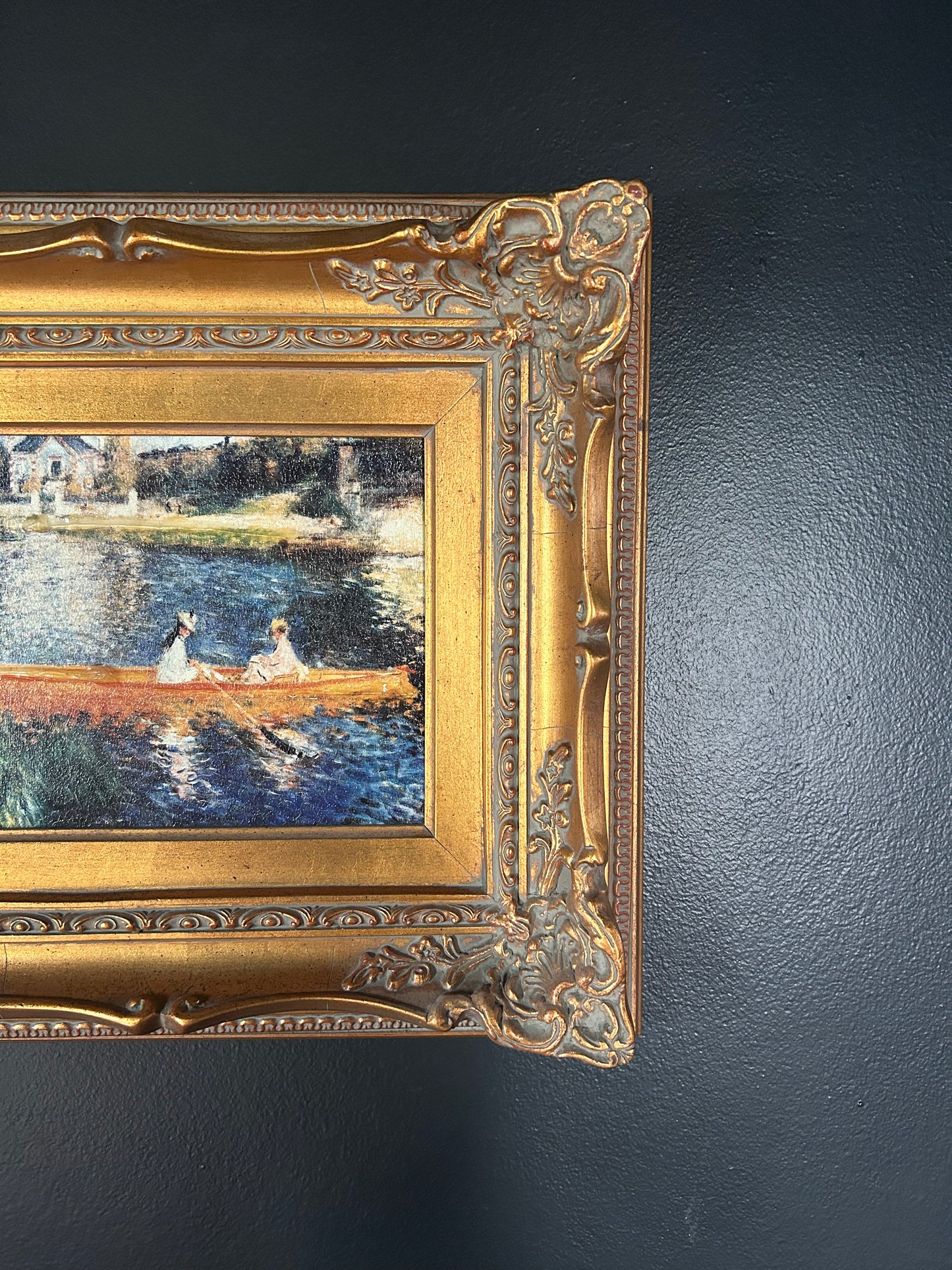 Renoir 'The Skiff' reproduction with gilded frame