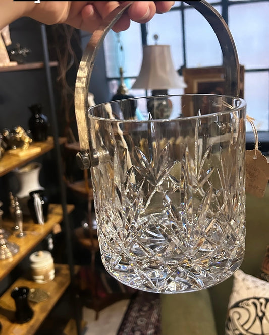 Illusions hand cut crystal ice bucket