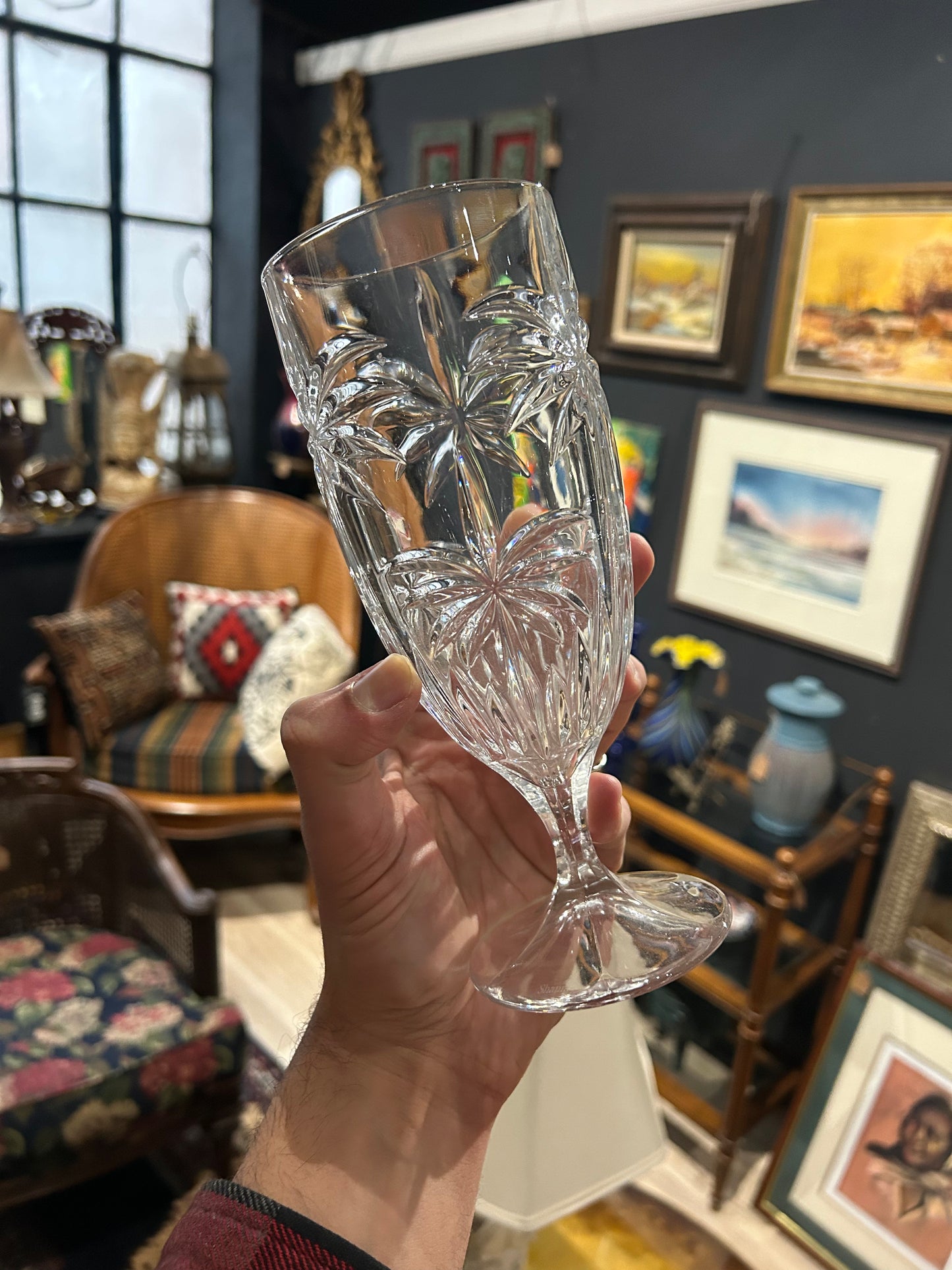 vintage Shannon crystal goblets (set of 4)