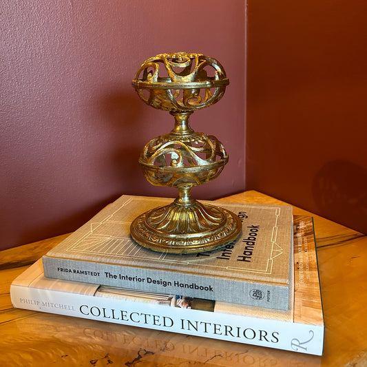 medium decorative brass finial