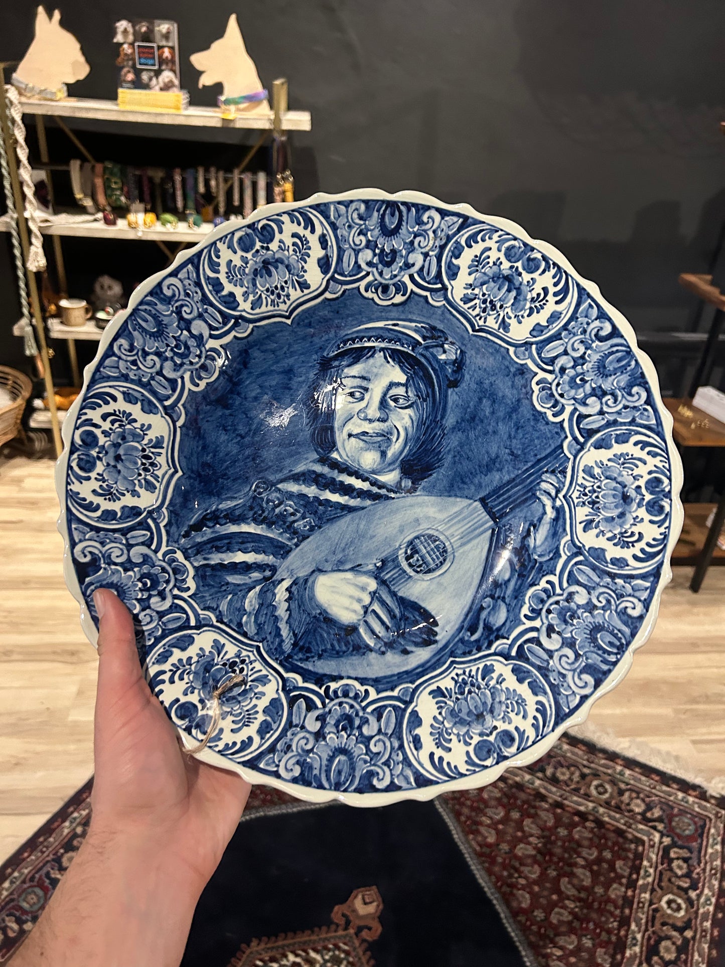 vintage Deft "The Jester" blue plate