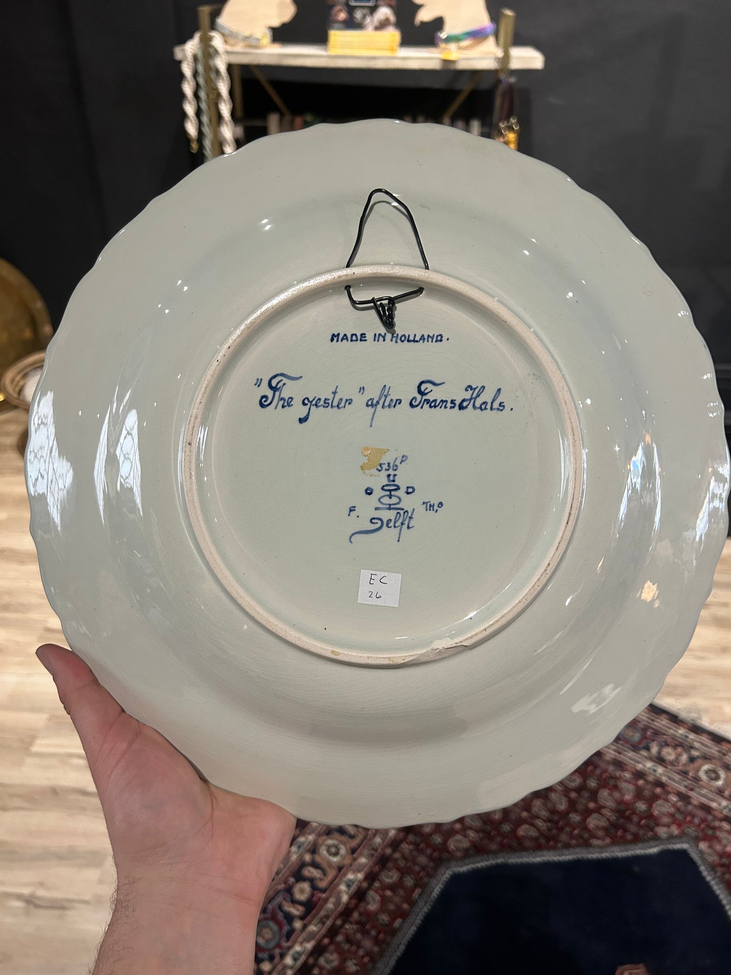 vintage Deft "The Jester" blue plate