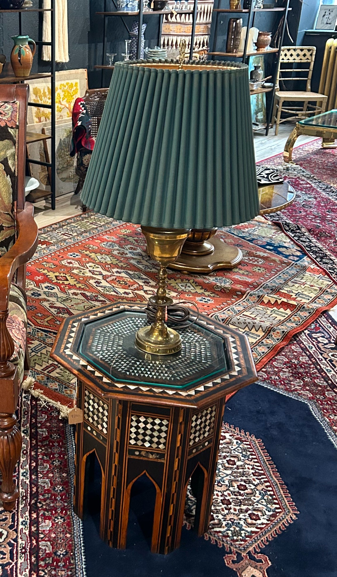 vintage brass neo-classical lamp