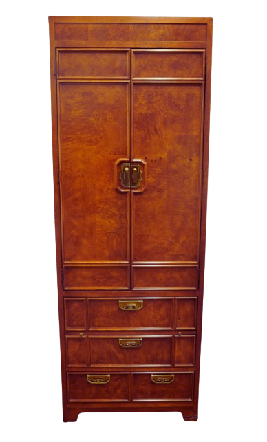 Chinoiserie armoire highboy cabinet