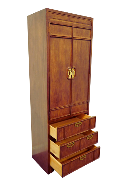 Chinoiserie armoire highboy cabinet